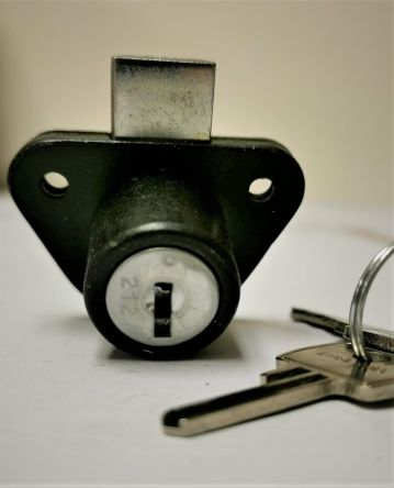 L&F Lowe & Fletcher 2806 Furniture Rim Lock - 92 Series - Black or Chrome Finish