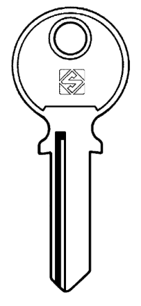 Silca TL1R 5 pin Cylinder Key Blank 

to suit Tri Circle Padlocks

Steel Key 