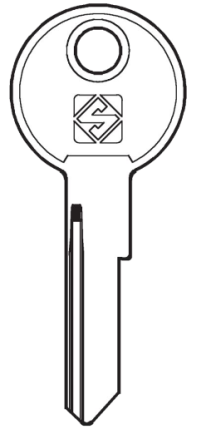 Silca TOU2R Cylinder Key Blank 

To suit Touch & Senator T6 Locks

Steel Key 