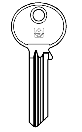 Silca YA27R 6 pin cylinder key blank 

to suit Yale locks

Steel Key  